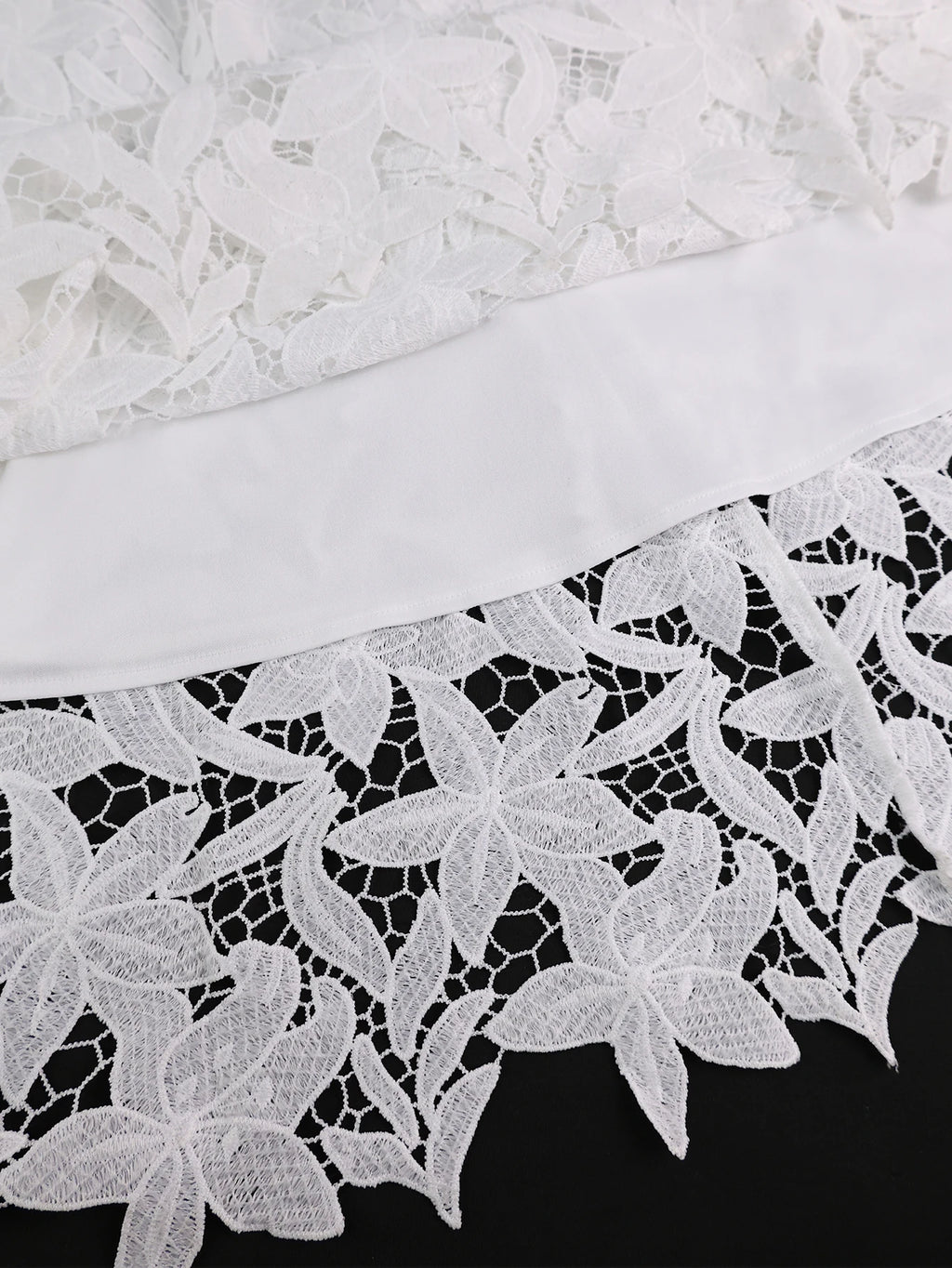 Elegant Lace Dress Irregualr Length Wedding Guest Bridal Shower for Bride Midi O Neck Hollow Out Women Classy Business Party New
