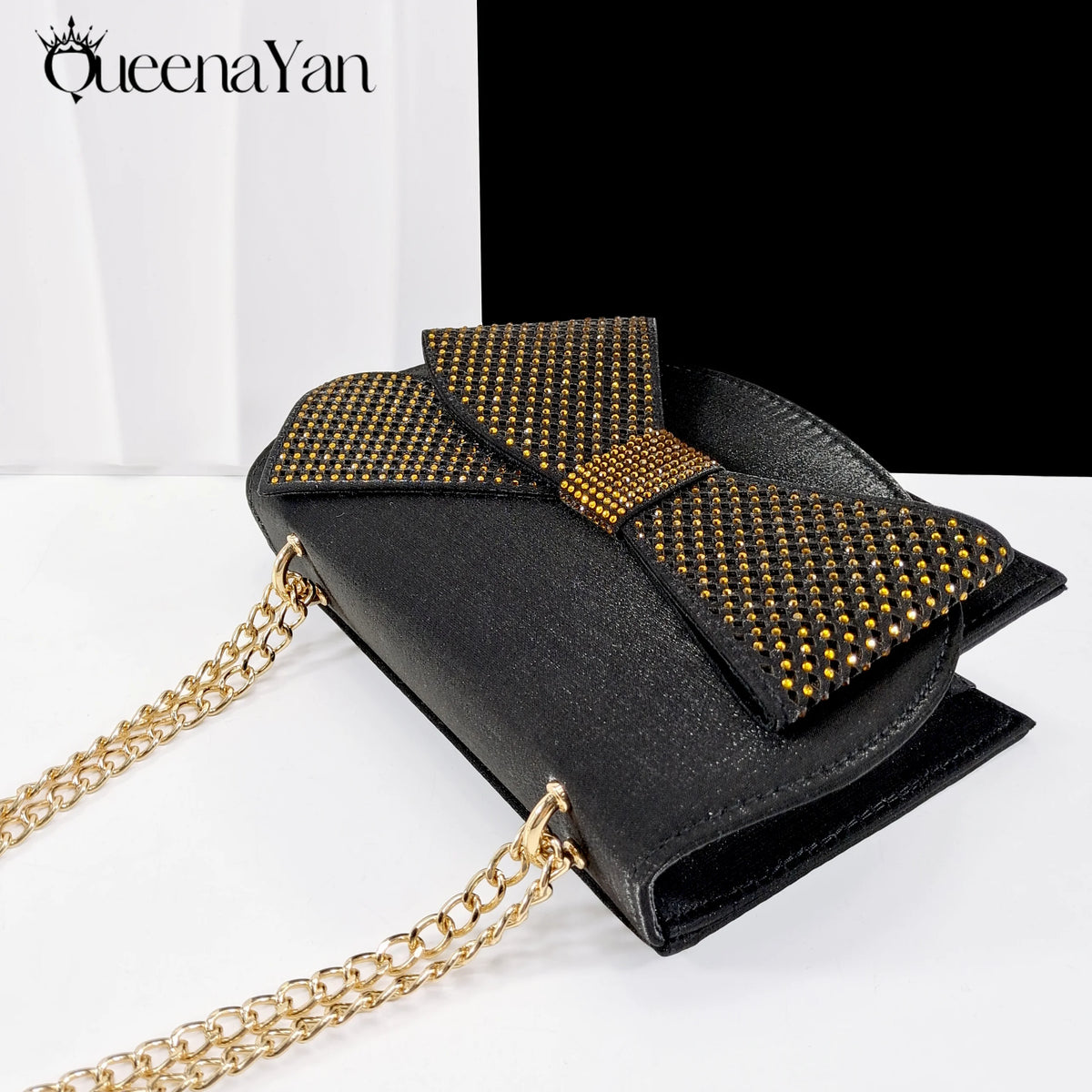 Queena Yan Newest Italian Design Special Synthetic Fabrics Women's Matching Shoe and Bag Set High Heel for Weddings and Parties