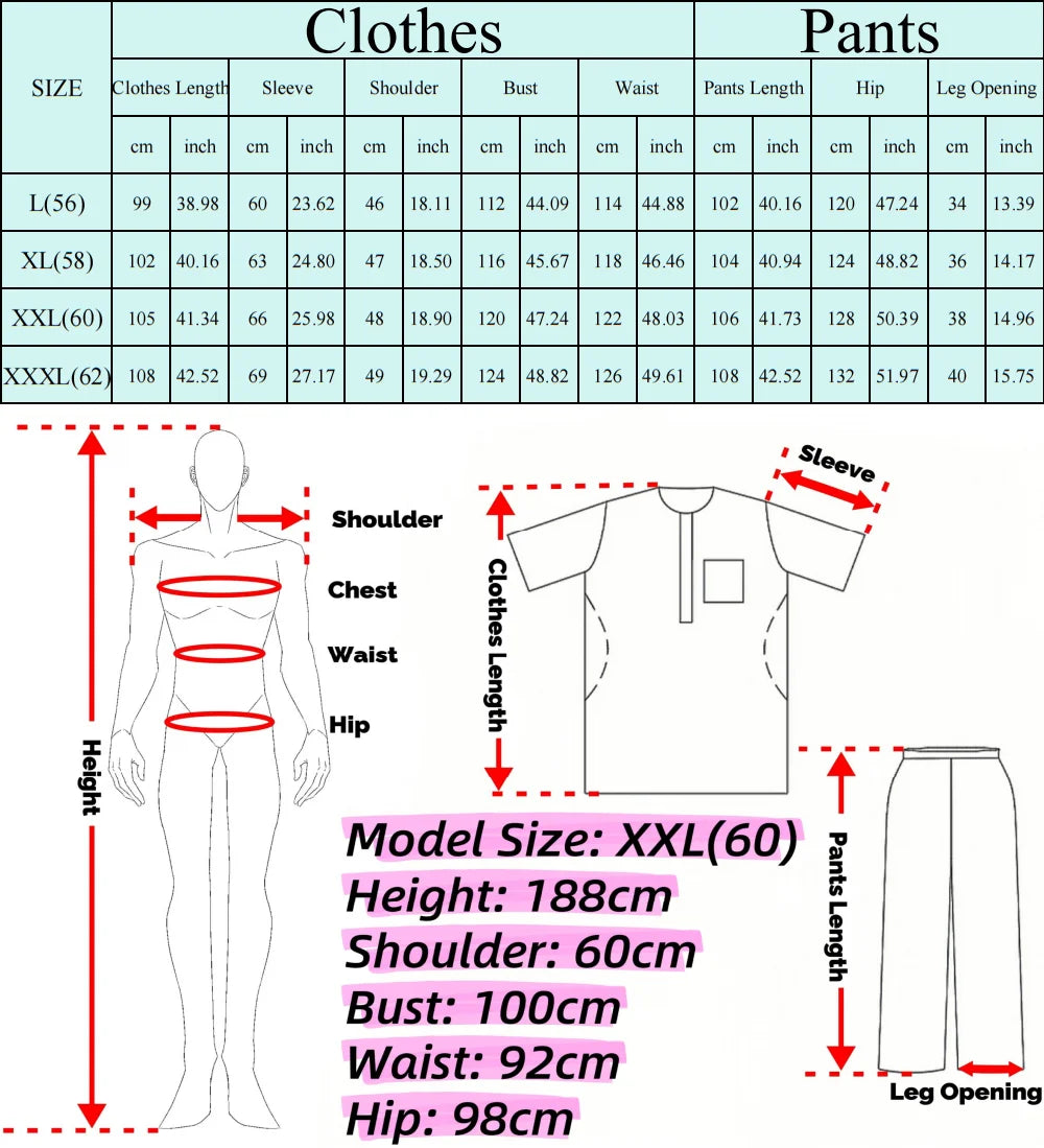 African Muslim Men's Fashion Clothing 2 Pieces White Color-Blocking Tie-Dyeing Printing Modern Prayer Moroccan Islamic Dress