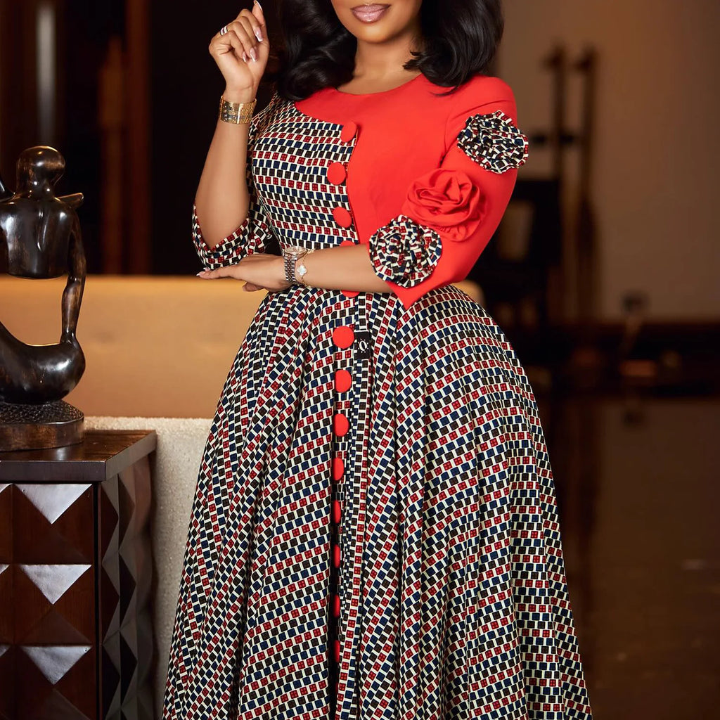 African Dresses For Women Elegant Polyester Muslim Fashion Abayas Dashiki Robe Kaftan Long Maxi Dress Turkish Africa 2025 New