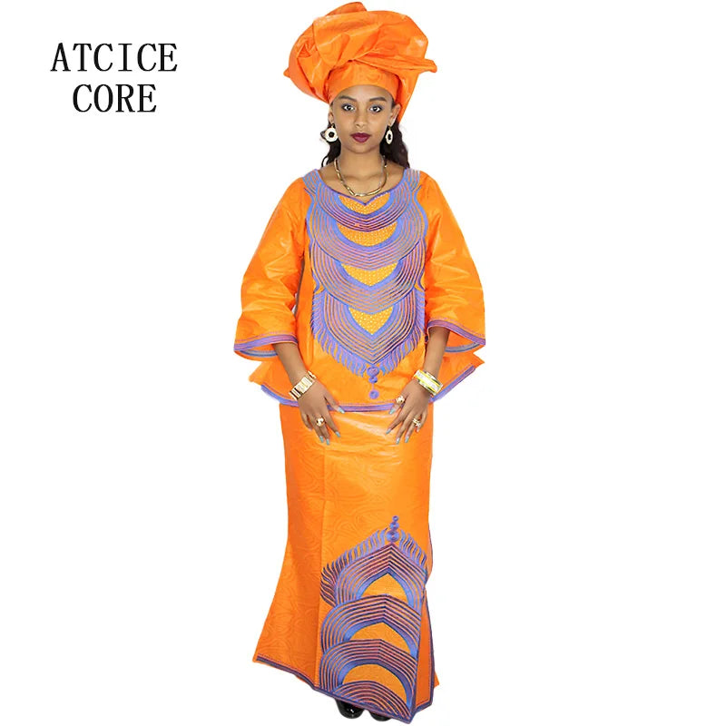 African Attire For Women Abaya Embroidery Plus Size Elegant Party Church Dress