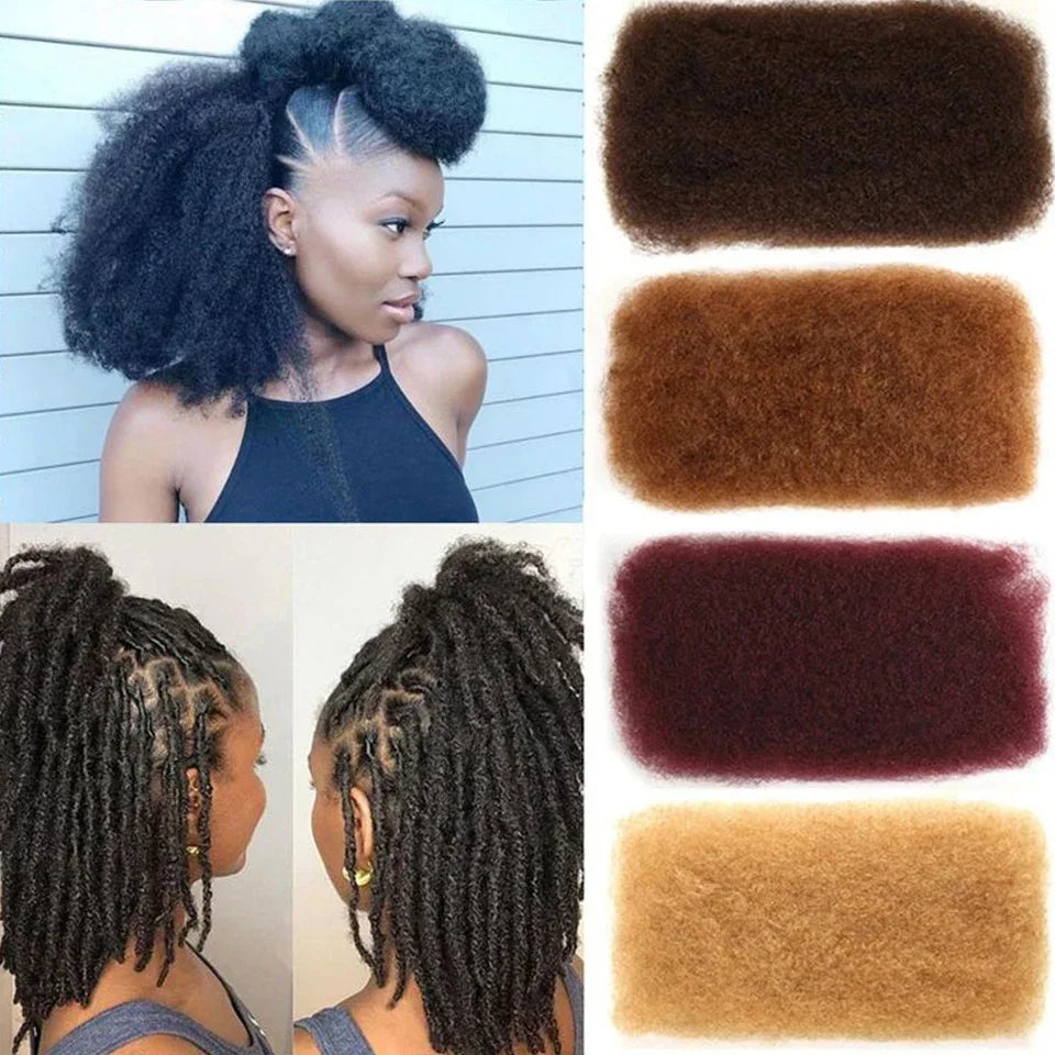 Best 100% Afro Kinky Bulk Hair Virgin Remy Human Hair  No Attachment for Braiding Mini Twist Dreadlock BraidsTop Quality