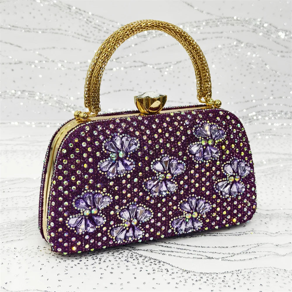 Festive Elegance: Spot Goods Dazzling Heels and Chic Long Bag Clutch Perfect Combination Of Shoes And Bag for Special Occasions