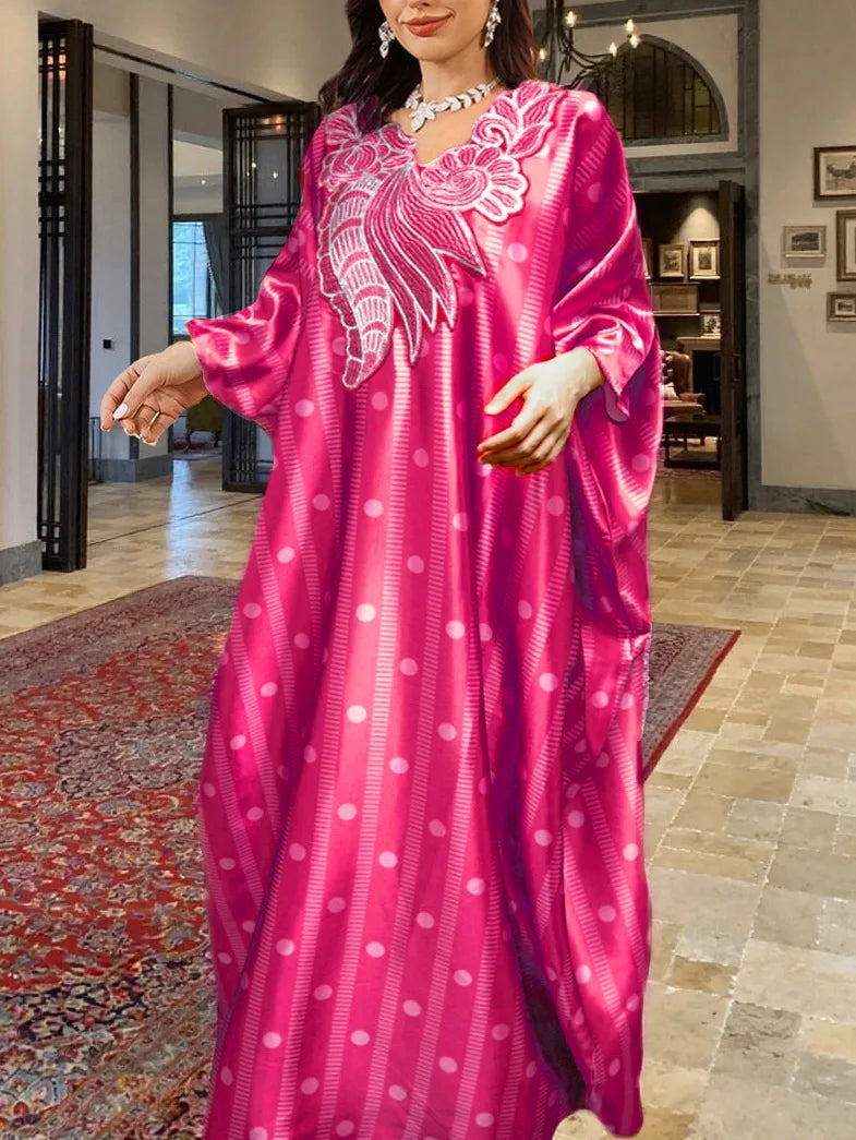 Plus Size Abayas for Women Dubai African Muslim Fashion Caftan Marocain Evening Party Dresses Boubou Djellaba Femme Outfits