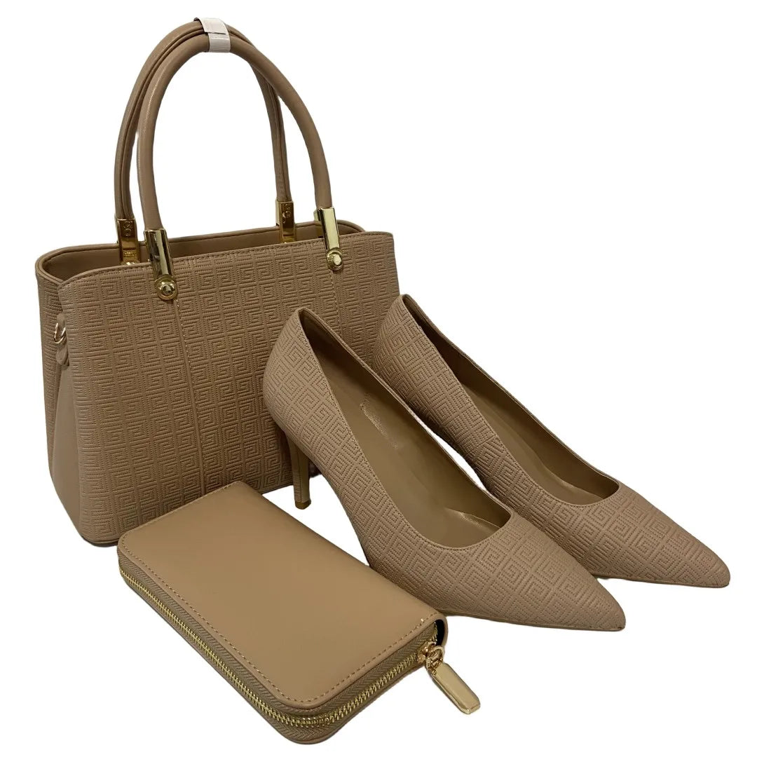 New Hottest High Heels Shoes Popular Pointed Ladies Shoes And Match Bags African Wedding Party Shoes With Bag For Daily Use
