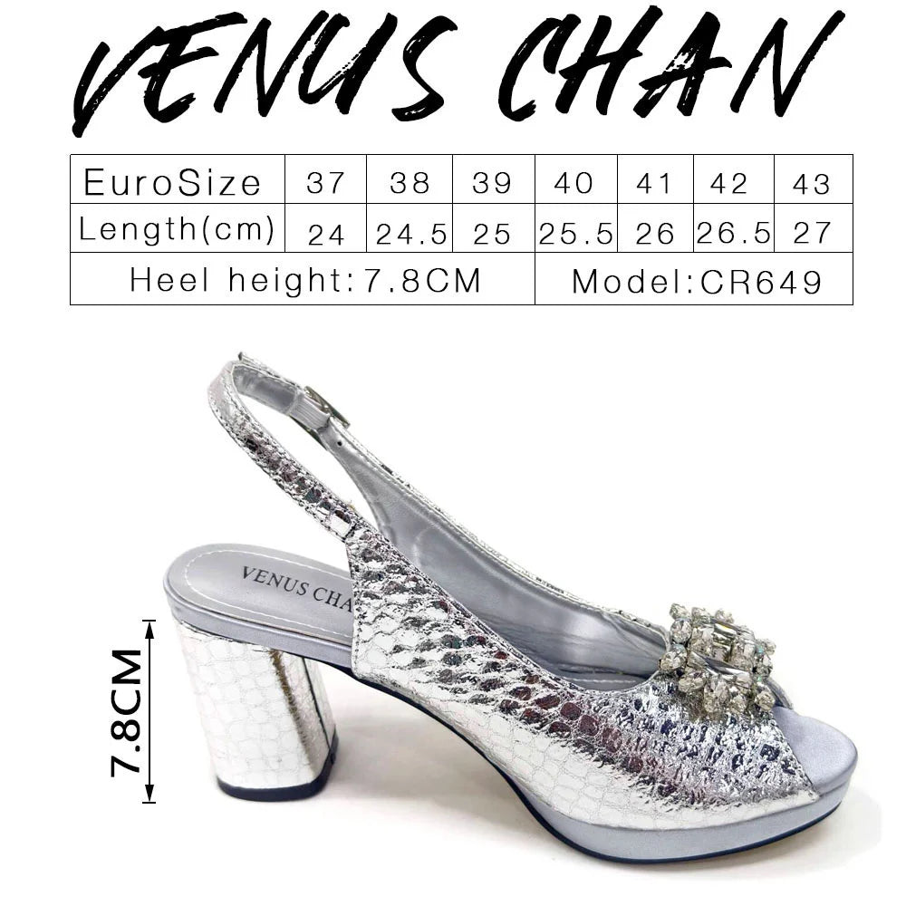 New Arrival Purple Colour Shoe and Bag Set Luxury Designer Shoes Women Matching Wedding Shoes and Bags Decorated With Rhinestone
