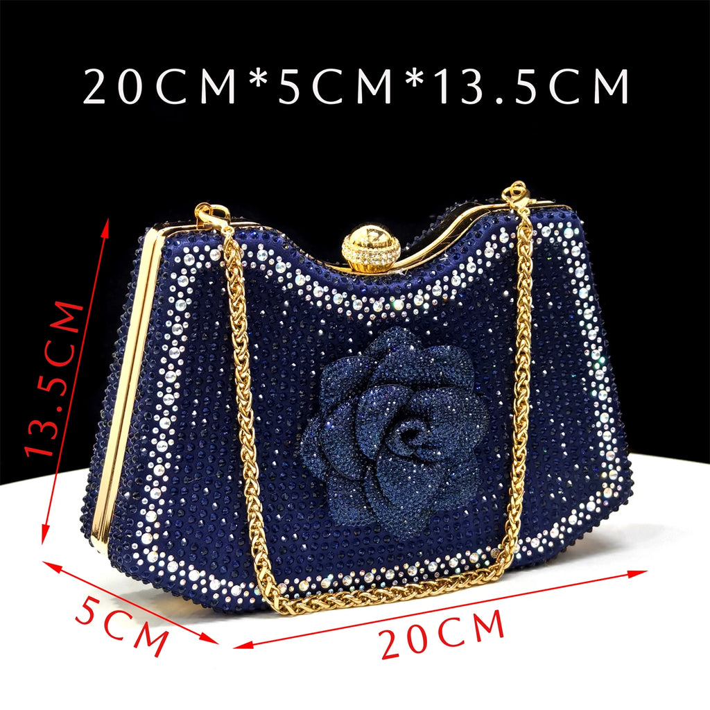 Venus Chan 2025 Elegant Shiny Green Handbag & Medium Heel Shoe Set with Exquisite Handmade Floral Accents for Weddings & Parties