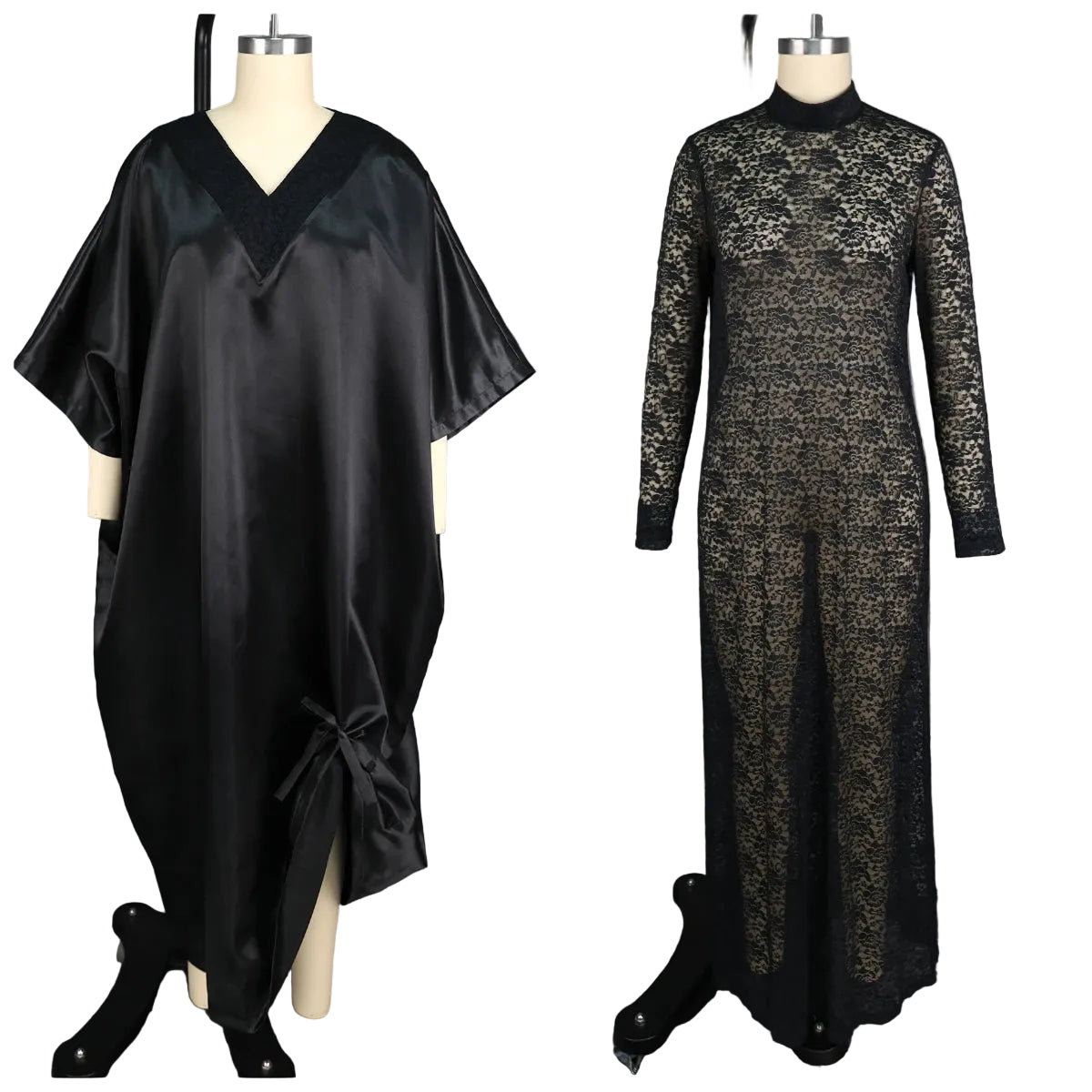 Elegant Shiny Bubu African Dresses for Women Two-Piece Set Lace inside Long Loose Dashiki Traditional Clothing Summer Party Wear