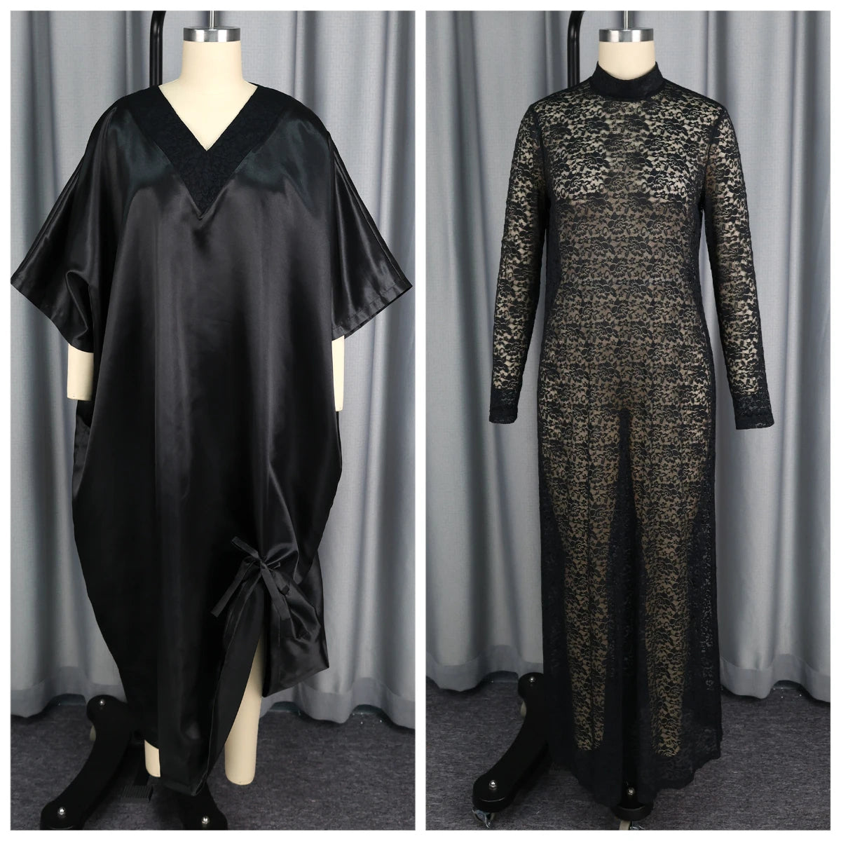 Elegant Shiny Bubu African Dresses for Women Two-Piece Set Lace inside Long Loose Dashiki Traditional Clothing Summer Party Wear