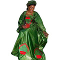 African Dashiki Dress For Woman Embroidery Deisgn Long Dress With Scarf