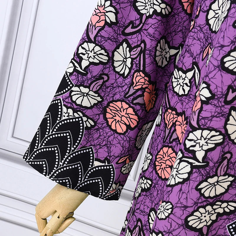 VONDA Bohemian Party Dress Elegant Women Printing Sundress Vintage Flare Long Sleeve Maxi Vestidos Oversized O-Neck Robe Femme