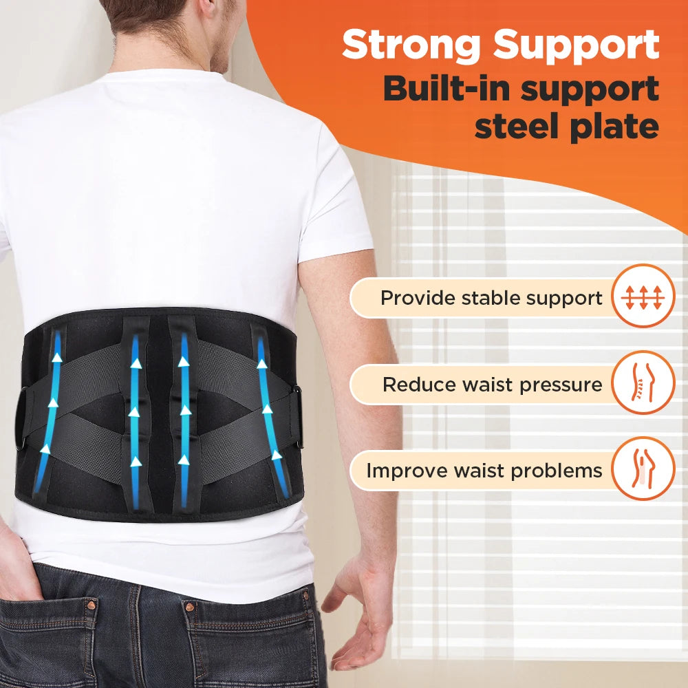 Electric Heating Waist Massager,Vibration Hot Compress Massage Belt,Lumbar Decompression Brace,Lower Back Support,Muscle Relax