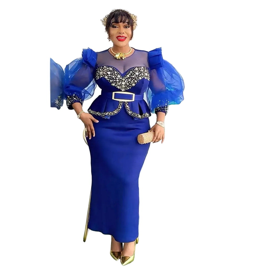 Spring Elegant African Dresses for Women 2025 New Africa Clothing Plus Size Wedding Party Long Dress Dashiki Ankara Outfits Robe