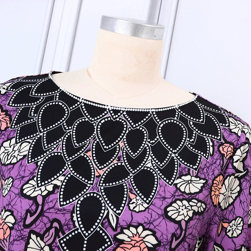 VONDA Bohemian Party Dress Elegant Women Printing Sundress Vintage Flare Long Sleeve Maxi Vestidos Oversized O-Neck Robe Femme