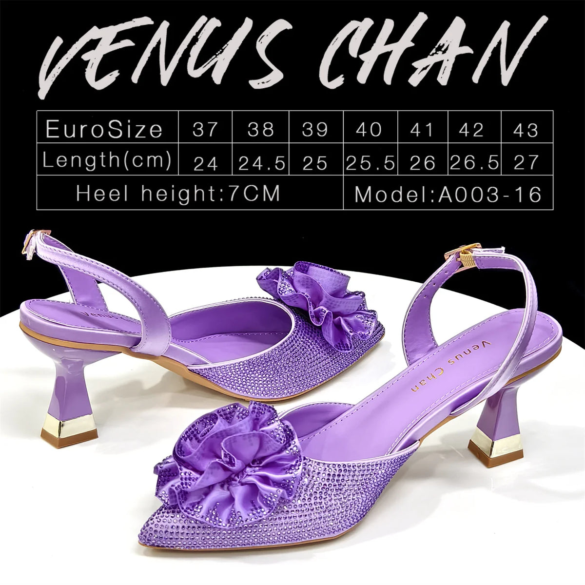 Venus Chan 2025 Elegant Shiny Green Handbag & Medium Heel Shoe Set with Exquisite Handmade Floral Accents for Weddings & Parties