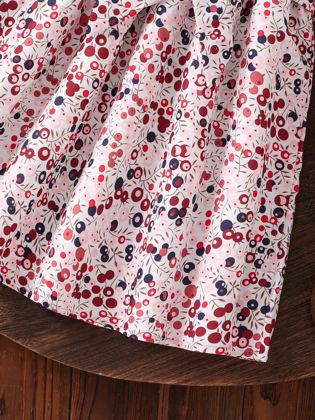 Spring and Autumn Girls' Simple Casual Versatile Knit Round-Neck Long-Sleeve Floral Dress, Everyday Casual Dress for Girls, Can Be Used as a Holiday Gift, Eid, Easter, Carnival, Chinese New Year
