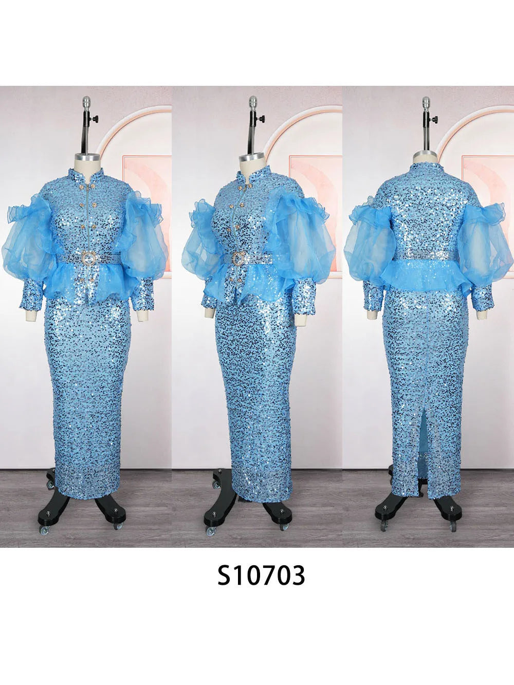 African Clothes for Women 2 PCS Sets Tops And Skirts Suits Dashiki Ankara Christmas Outfits Gown Plus Size Wedding Party Dresses