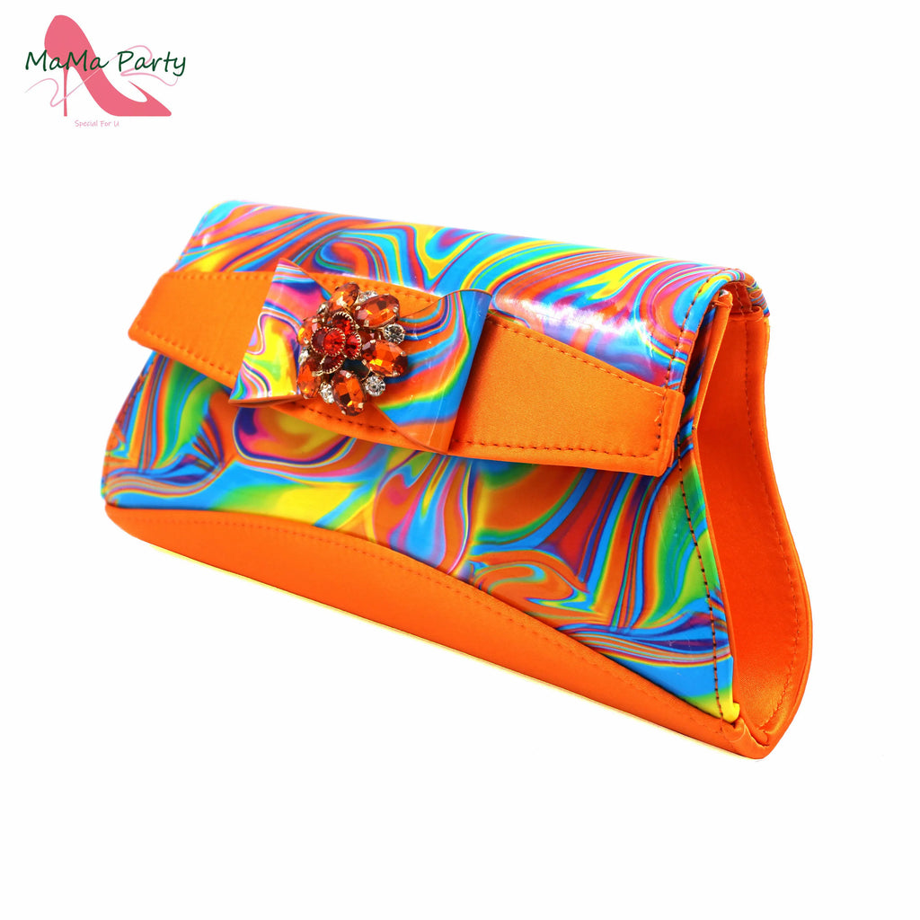 2024 Appliques Specials Italian Design Nigerian Women Shoes Matching Bag Set in Green Color INS Hot Sale Sandals