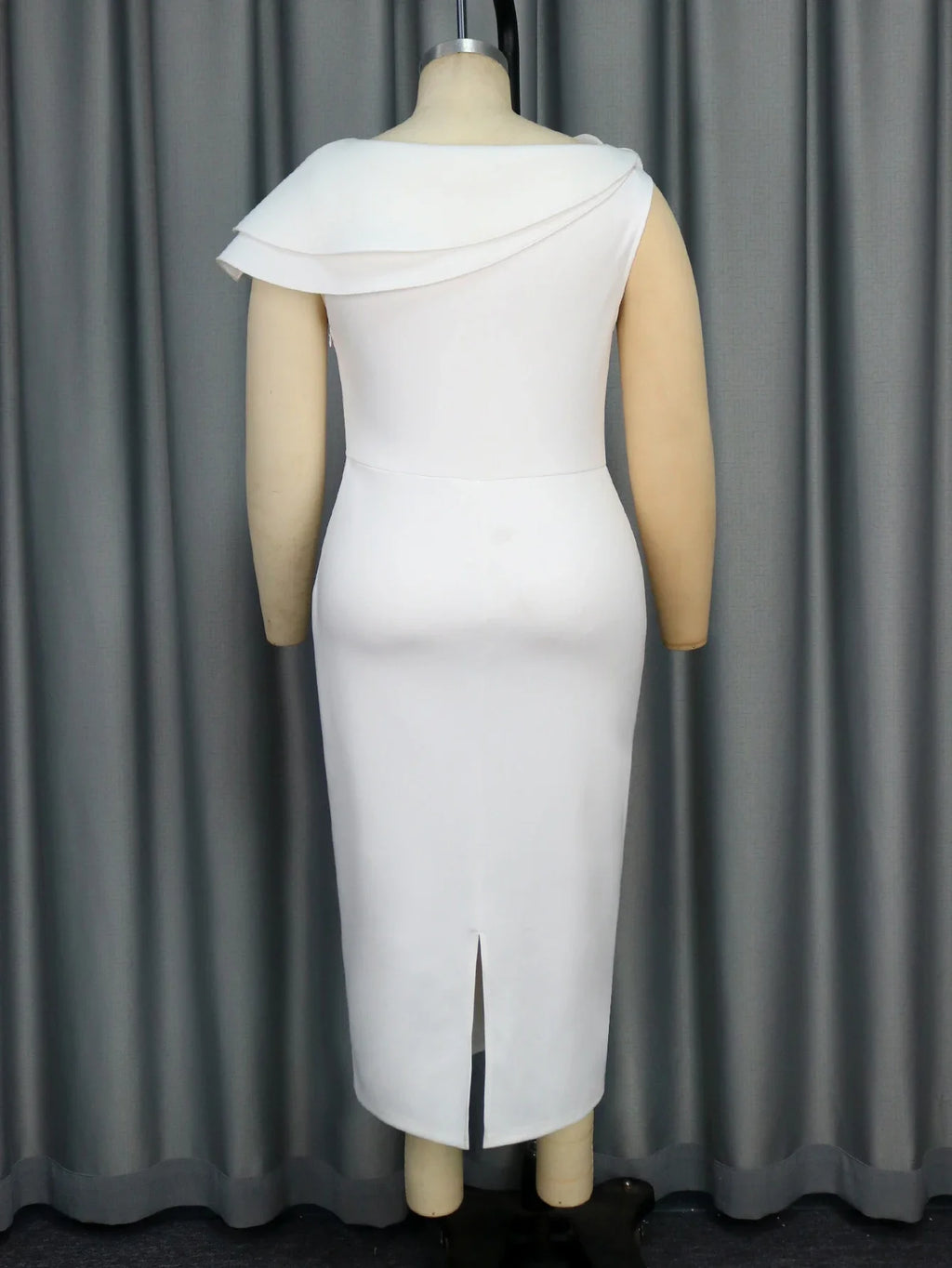 White Minimalist 3D Flower Design Slim Wedding Evening Dress Summer New Elegant Round Neck Short Sleeved Retro Wedding Dresses
