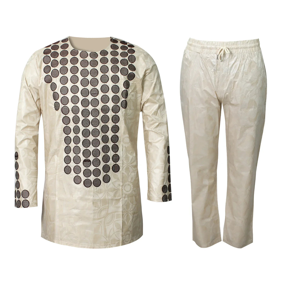 African Dress For Man Bazin Riche Embroidery Design Man Suit Top And Pants
