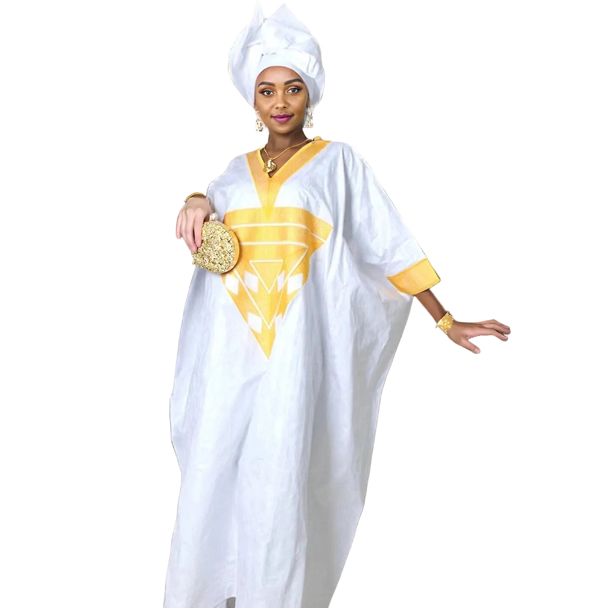 African Attire For Women Abaya Embroidery Plus Size Elegant Party Church Dress