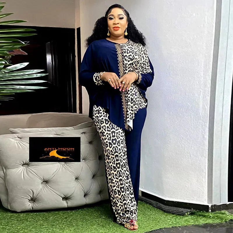 2 Piece Women Sets Dashiki African New Arrival Spring Autumn Matching Sets Two Pieces Sets Top Pants Suits Outfits Clothing