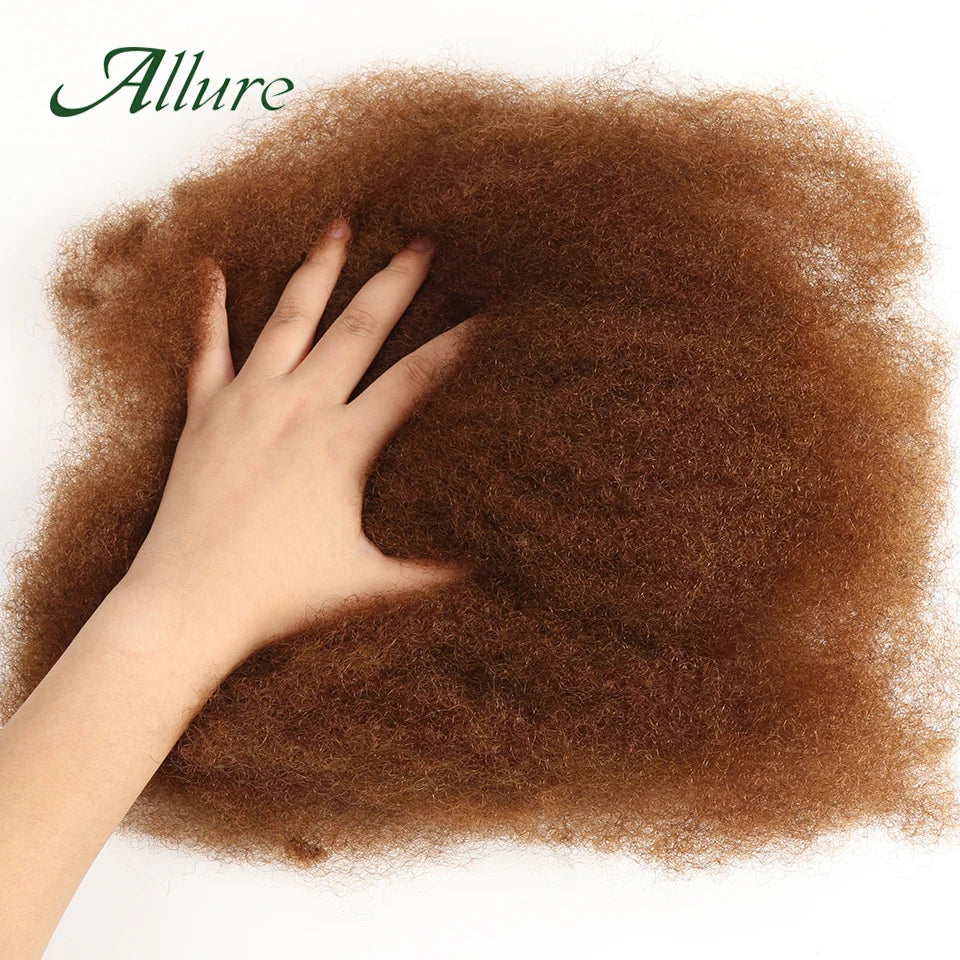 Afro Kinky Bulk QVR Human Hair For Mini Twist Braiding Loc Extensions & Crochet afro Kinky Curly bulk Hair For Dreadlocks 50g
