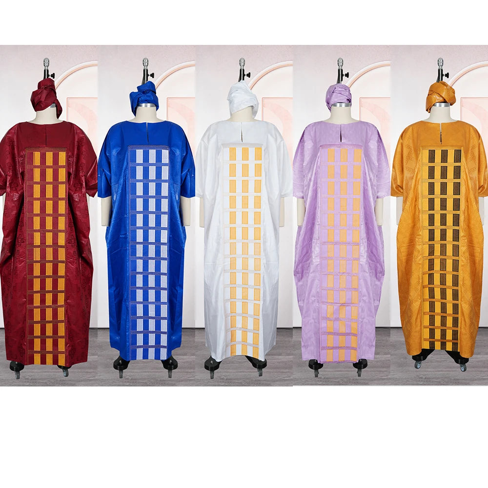H&D African dresses for woman Plus Size Kaftan Dress Embroidery Bazin Riche Wedding Party Djellaba Muslim Gown Turkey Dress 2026