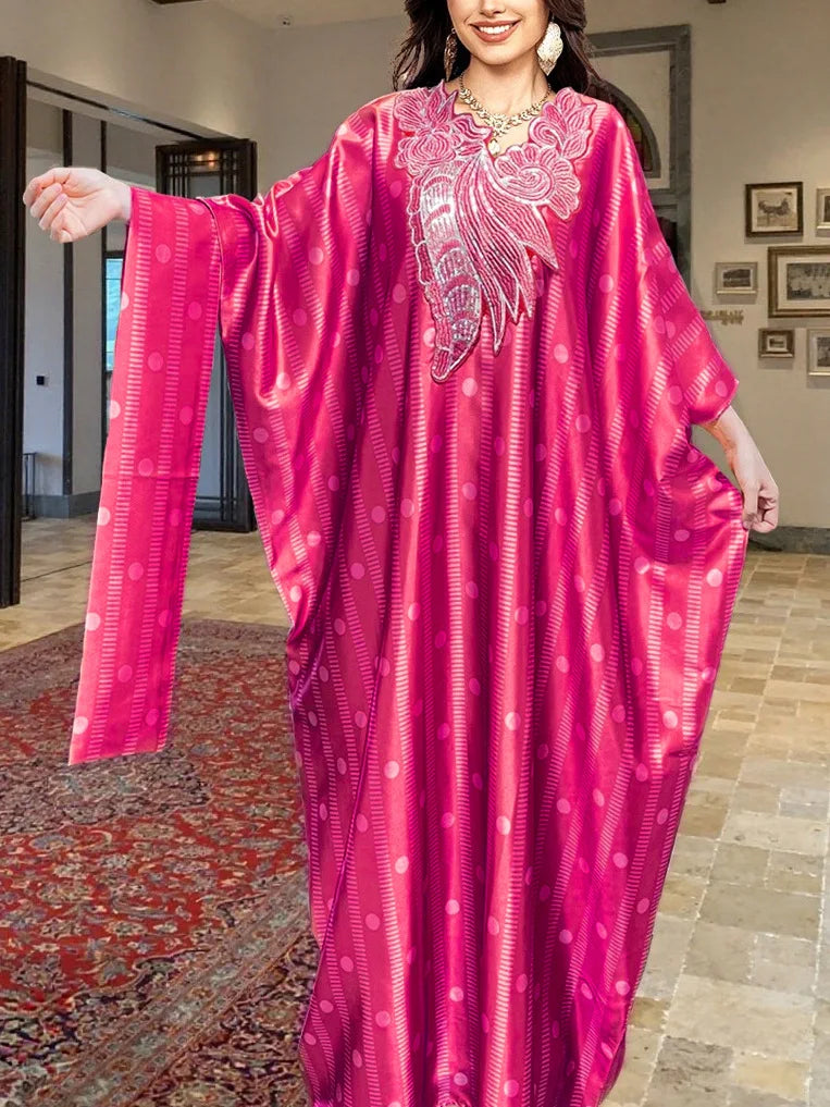 Plus Size Abayas for Women Dubai African Muslim Fashion Caftan Marocain Evening Party Dresses Boubou Djellaba Femme Outfits