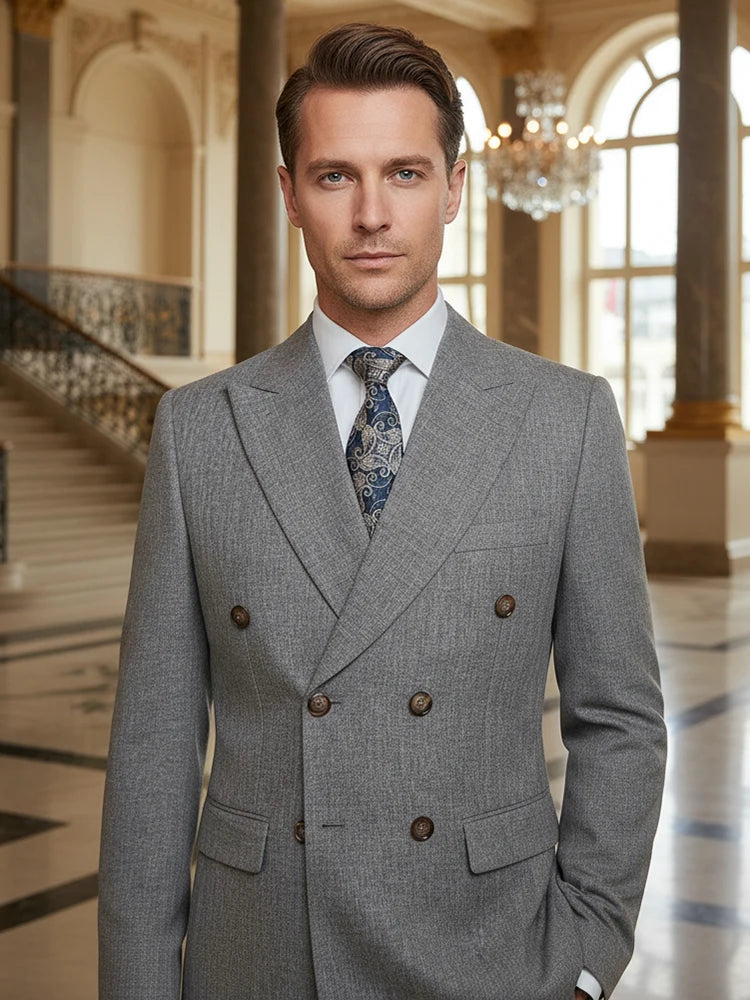 ST Cassy new Elegant Man Suit Two-piece dress light blue Modern Wedding Party Suits for Men Stylish Business office suit tuxedo