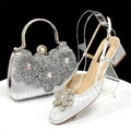 Venus Chan Italian Fashion Women's Elegant Orange Heels & Rhinestone Clutch Bag Set – Perfect for Parties and Special Occasions