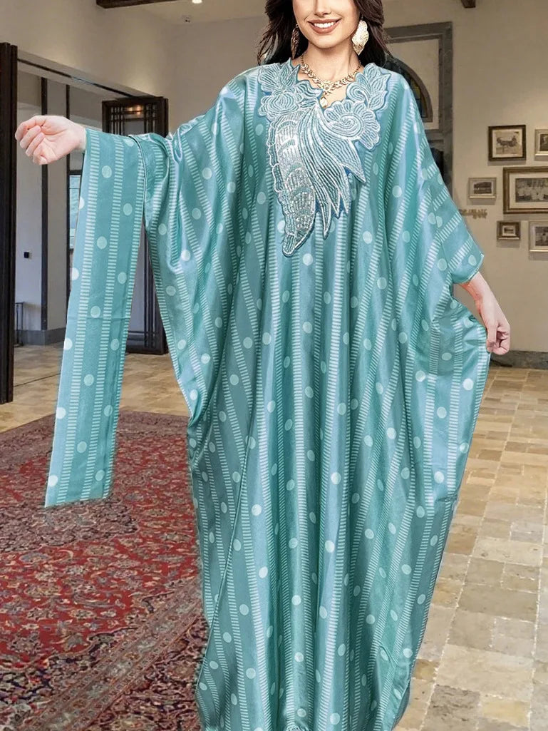 Plus Size Abayas for Women Dubai African Muslim Fashion Caftan Marocain Evening Party Dresses Boubou Djellaba Femme Outfits