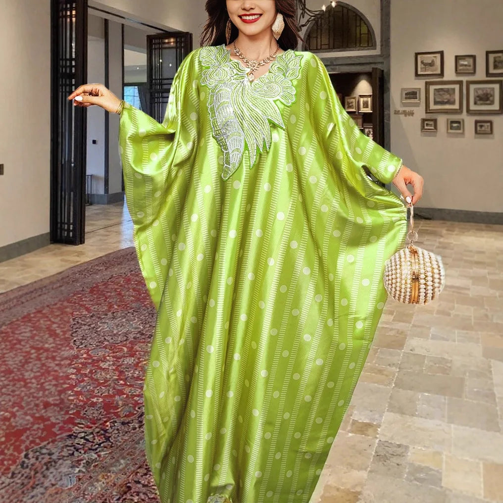 Plus Size Abayas for Women Dubai African Muslim Fashion Caftan Marocain Evening Party Dresses Boubou Djellaba Femme Outfits