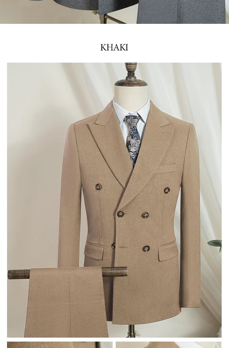 ST Cassy new Elegant Man Suit Two-piece dress light blue Modern Wedding Party Suits for Men Stylish Business office suit tuxedo