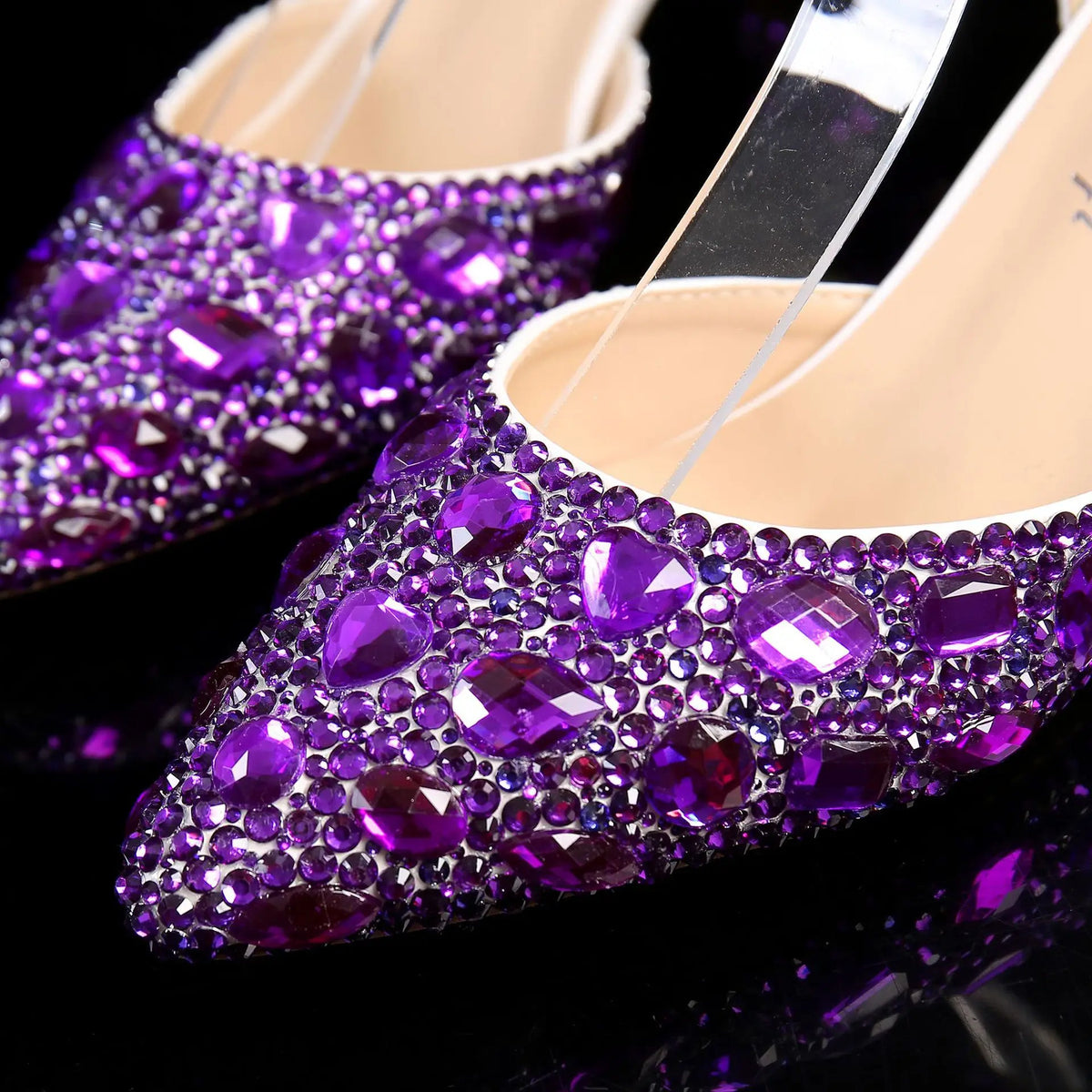 New 5cm Rhinestone shoes buckle round heel blue pointed Crystal Wedding sandals social dance Prom shoes Latin  shoes size 35-43