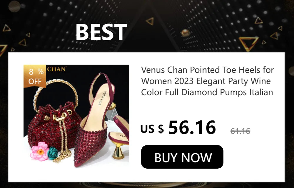 Venus Chan Italian Shoes and Bags Matching Set 2024 Peep Toe High Heels Peach Colour Bow Rhinestones Women Shoes for Party