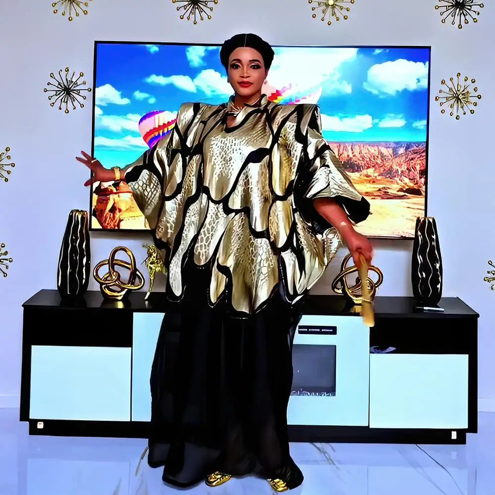 Elegance party dresses Two-piece set turkey woman dresses African woman boubou