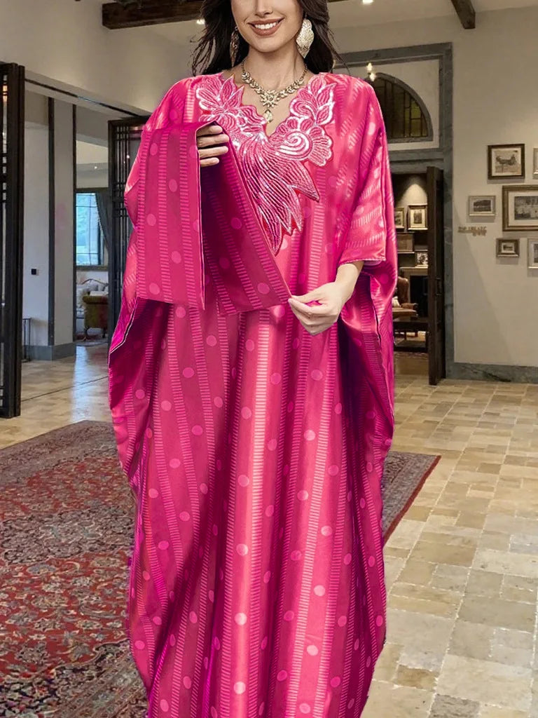 Plus Size Abayas for Women Dubai African Muslim Fashion Caftan Marocain Evening Party Dresses Boubou Djellaba Femme Outfits