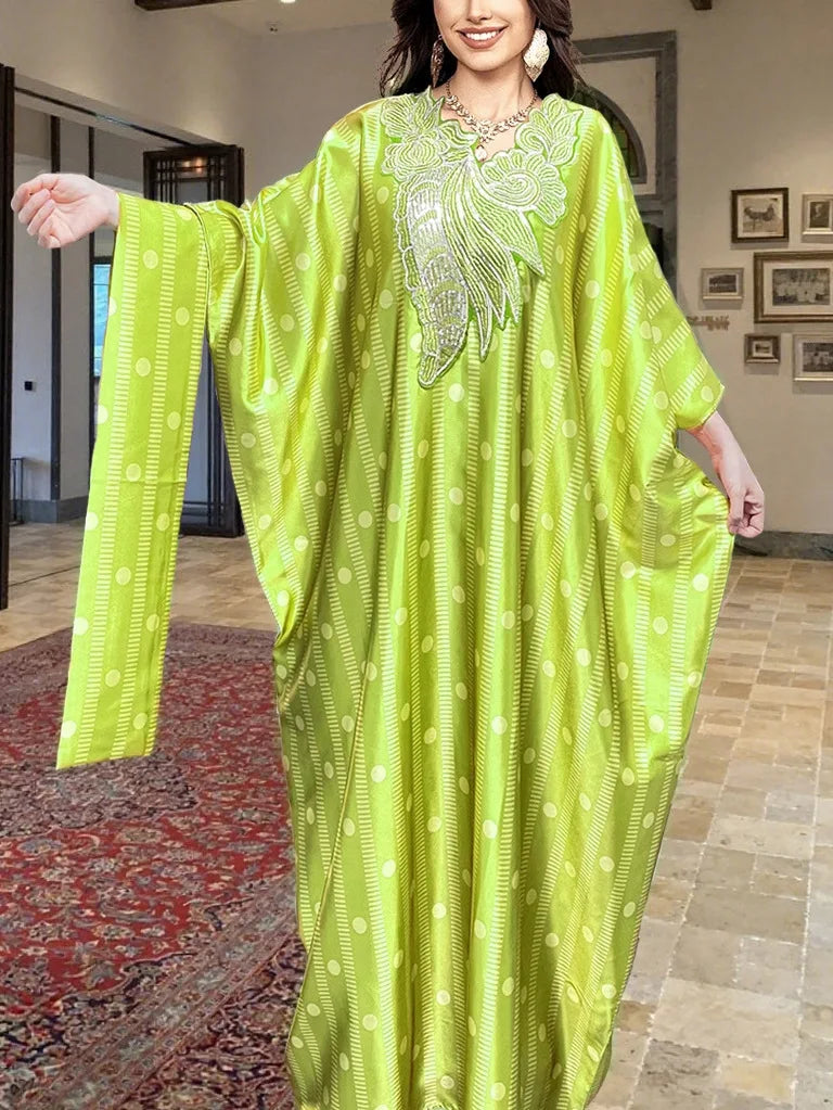 Plus Size Abayas for Women Dubai African Muslim Fashion Caftan Marocain Evening Party Dresses Boubou Djellaba Femme Outfits