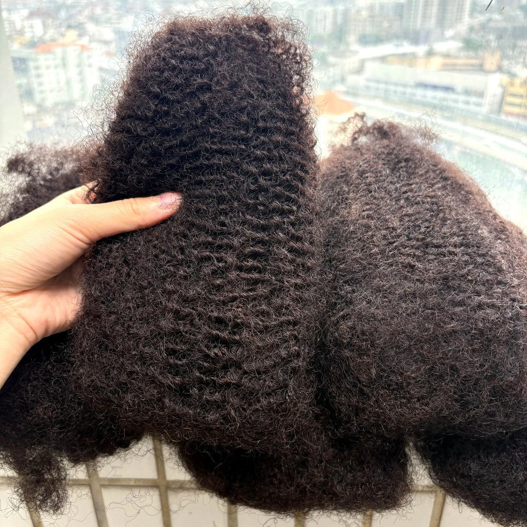 10-18Inch 4C Afro Kinky Bulk Human Hair Extensions No Weft 30 or 50g/Pack Brazilian Remy Bulk for Locs Micro Twist Braiding Hair