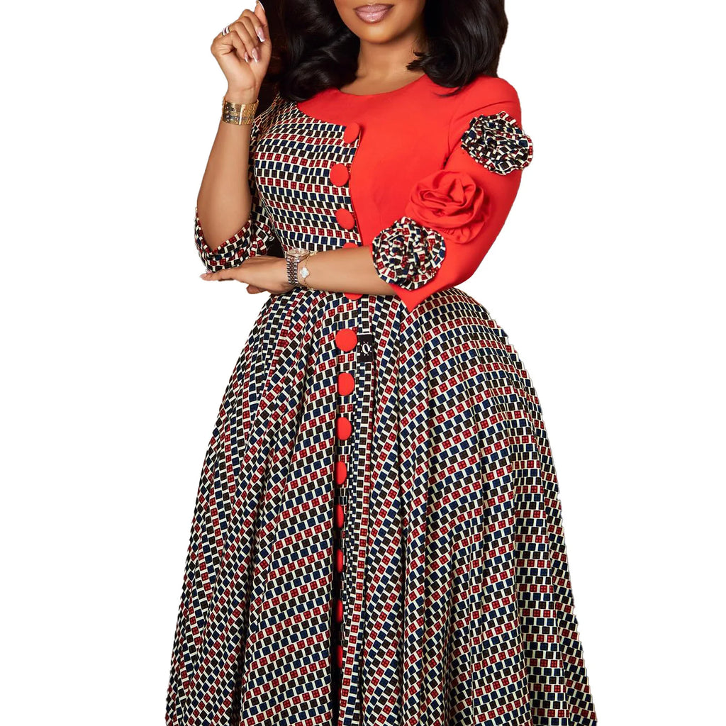 African Dresses For Women Elegant Polyester Muslim Fashion Abayas Dashiki Robe Kaftan Long Maxi Dress Turkish Africa 2025 New