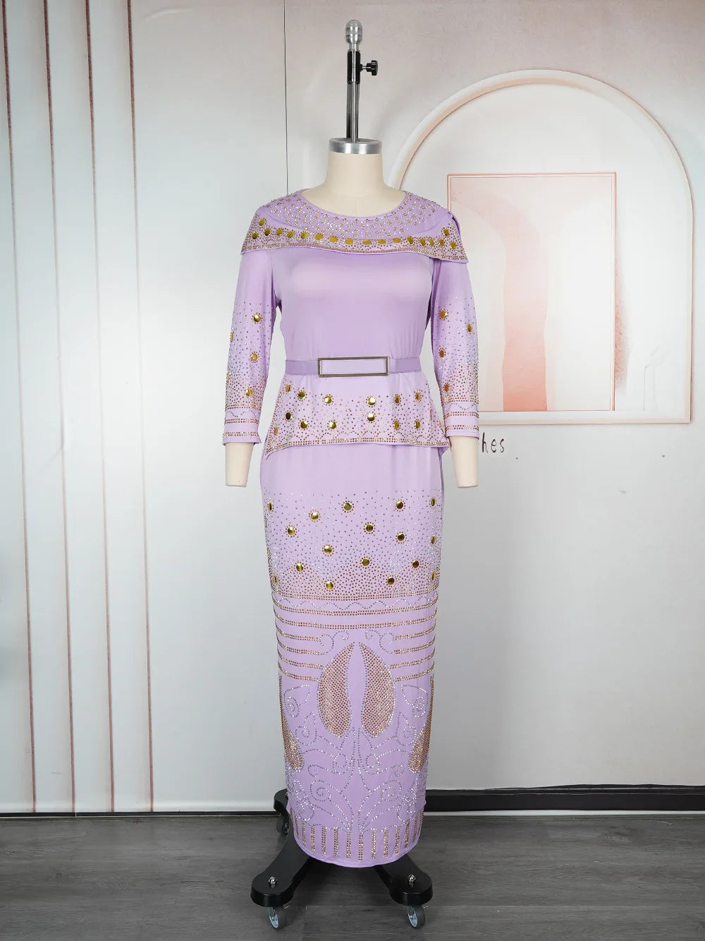 African Party Dresses for Women Elegant Turkey Muslim Wedding Evening Gown Plus Size Dashiki Diamond Bodycon Maxi Long Dress New