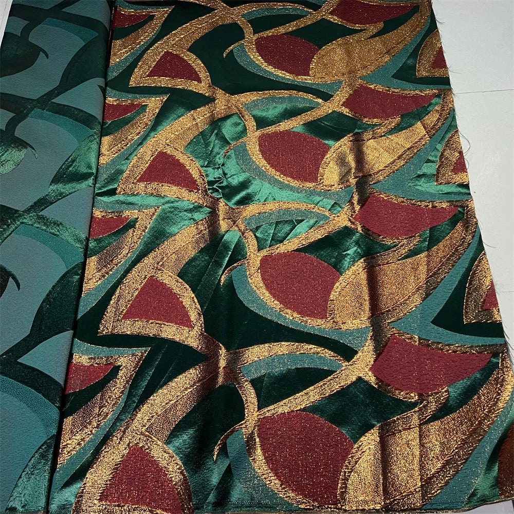 African Nigerian High-Quality Tulle Lace Fabric Jacquard Organza Embroidery Guipure 5 Yard for Party Prom Latest Design YXZ175