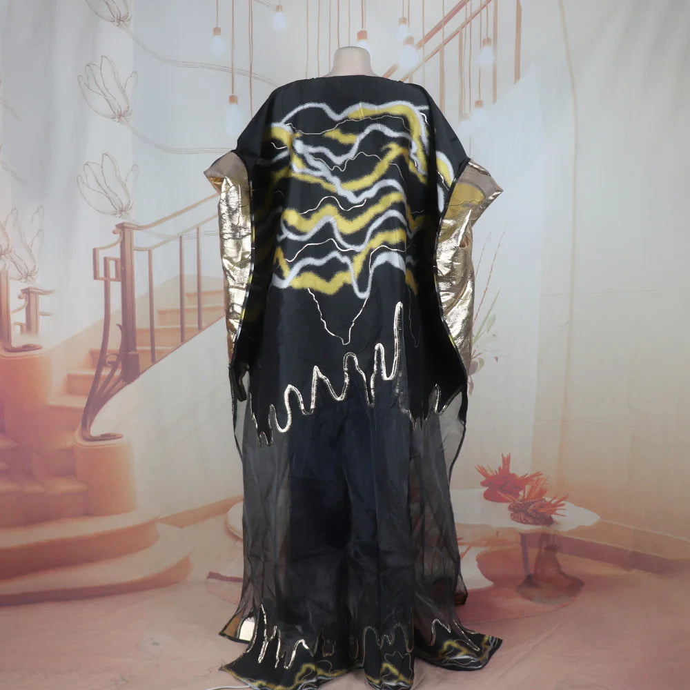 Luxurious Fashion African Dresses for Women Plus Size Pair with lace underwear African American Clothing
