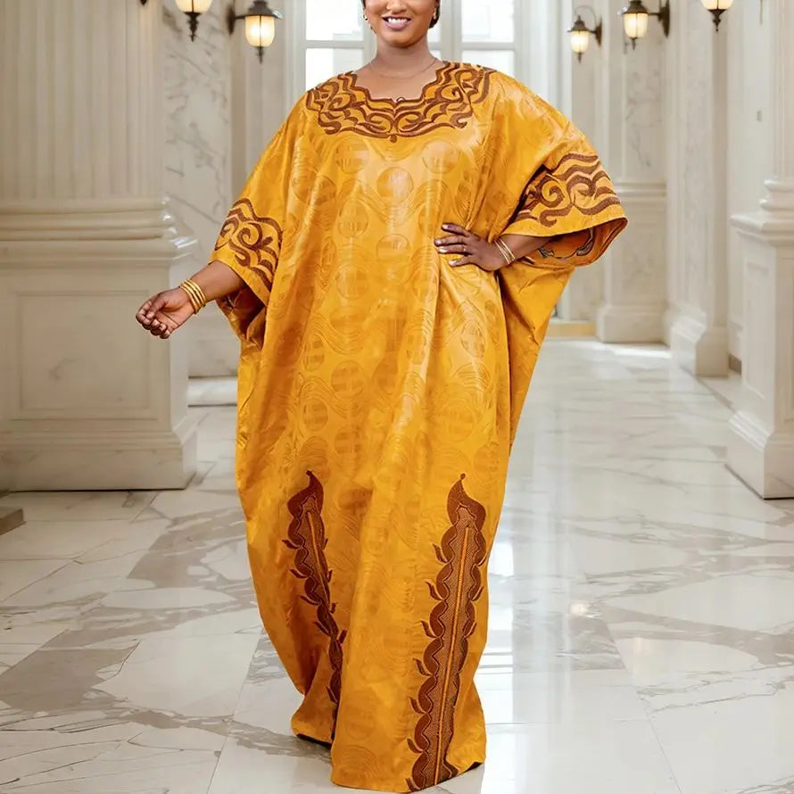 African Dresses for Women Dashiki Traditional Bazin Gown Ankara Embroidery Boubou Robe Nigeria Wedding Evening Party Dress 2026