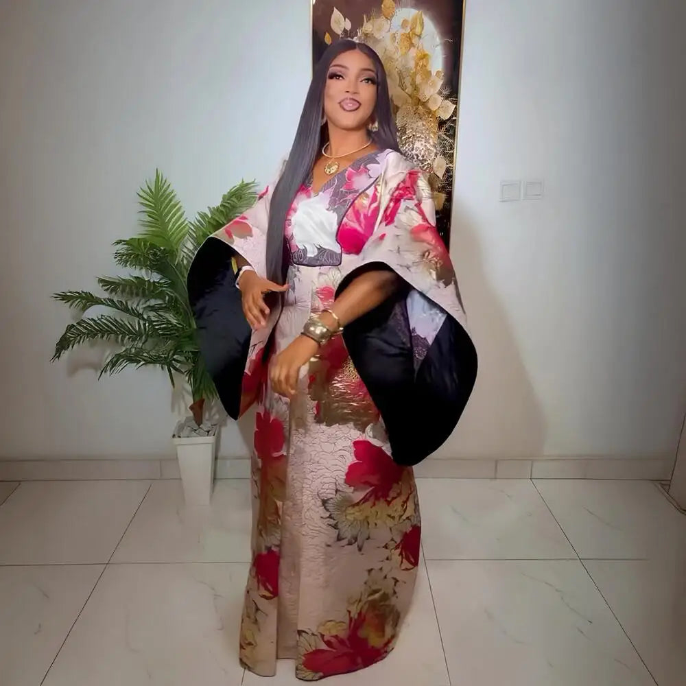 elegant african dresses woman 2025 luxury turkey dresses for african woman luxury african dresses for woman Wear a headscarf