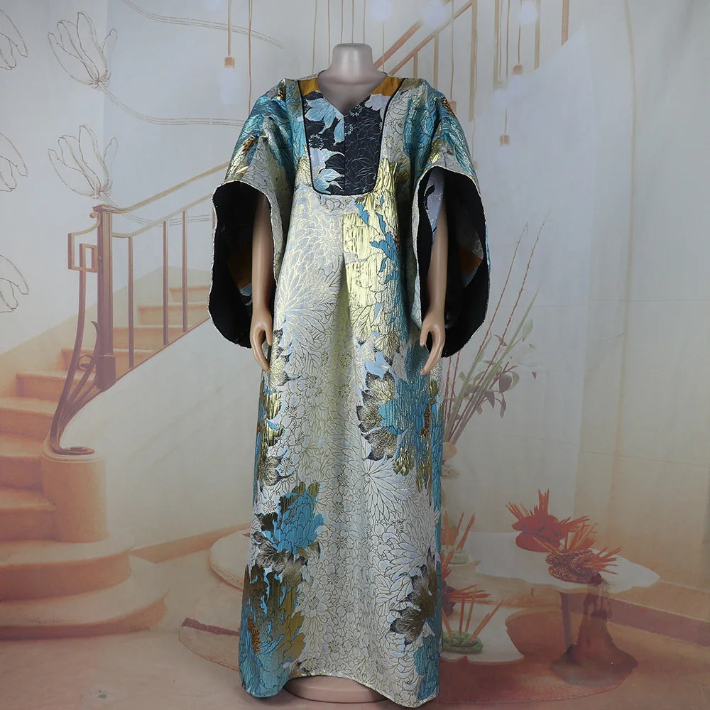 elegant african dresses woman 2025 luxury turkey dresses for african woman luxury african dresses for woman Wear a headscarf