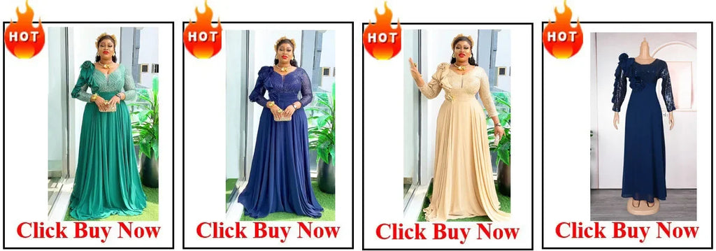 Customized Elegant African Dresses for Women Muslim Embroidery Boubou Robe Dashiki Africa Clothes Ankara Outfit Evening Gown wit
