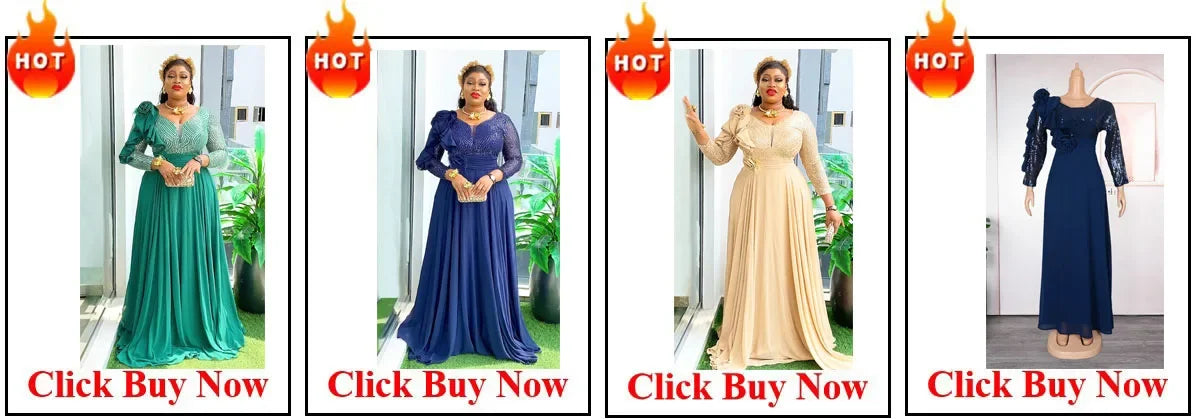 Customized Elegant African Dresses for Women Muslim Embroidery Boubou Robe Dashiki Africa Clothes Ankara Outfit Evening Gown wit