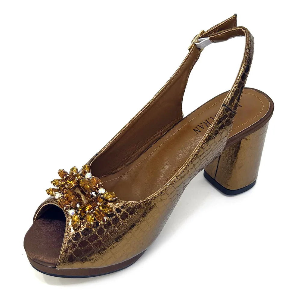 New Arrival Purple Colour Shoe and Bag Set Luxury Designer Shoes Women Matching Wedding Shoes and Bags Decorated With Rhinestone